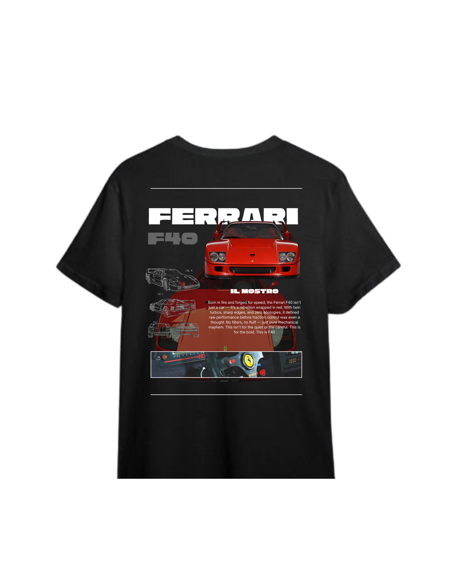 FERRARI F40 OVERSIZED TEE